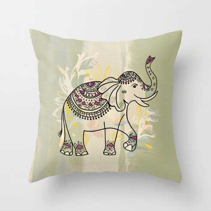 Elephant Throw Pillo